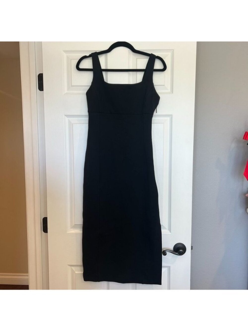 SPANX Black Ponte Midi Tank Dress Size Small NWOT